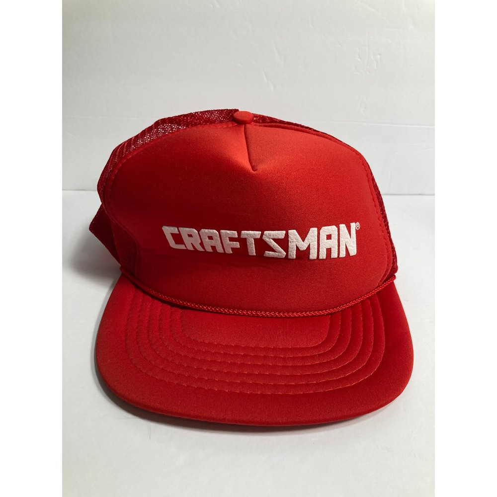Vintage Craftsman Tools Cap Hat Red Trucker Mesh Snapback Adjustable Projects